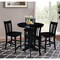 International Concepts 36 in. Solid Wood Round Top Dining Table with 4 Counter Height Stools in Black K46-36RT-23B-S102-4 - alternate 3